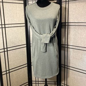 Athleta size S lycocell/ cotton blend long sleeve dress olive green